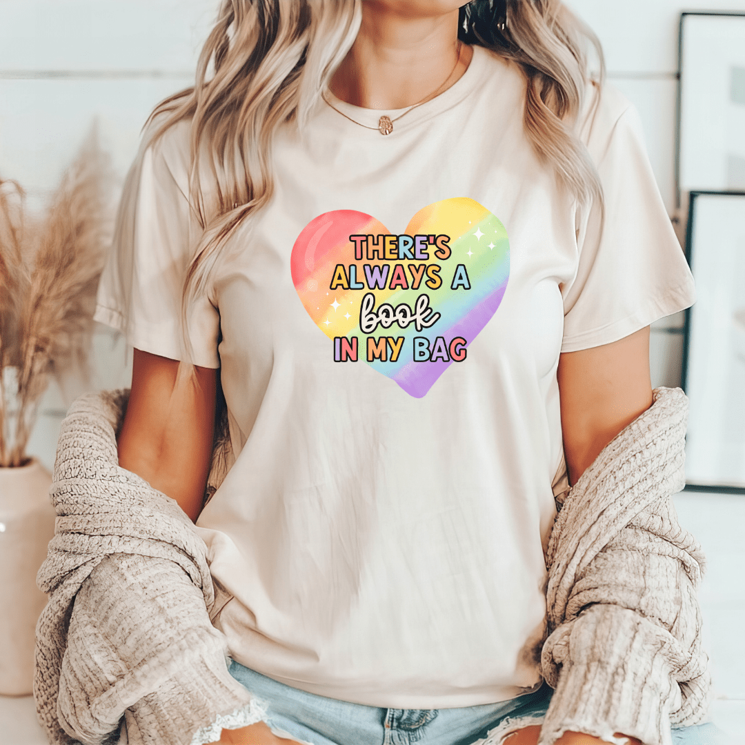 "There's Always A Book In My Bag" Teacher T-shirt - Teacher Care Crate - T-Shirt