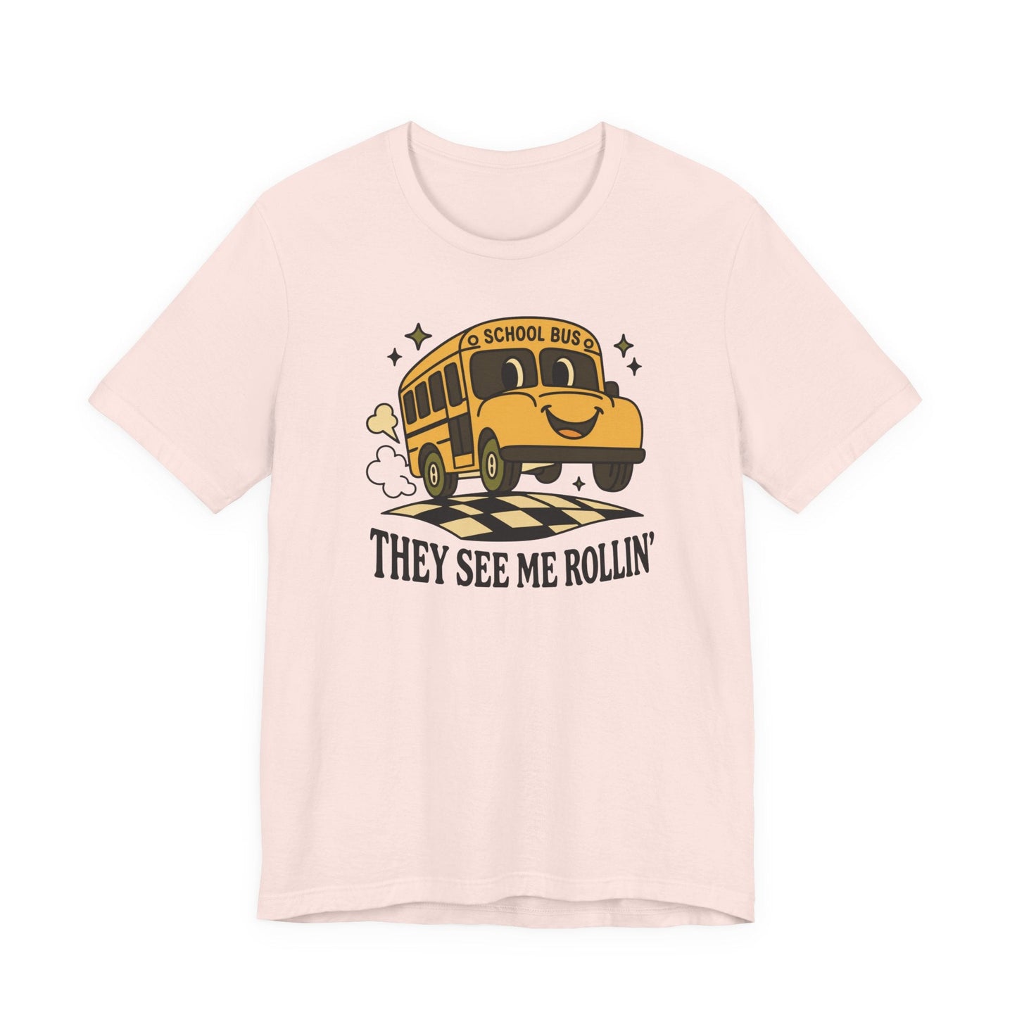 "They See Me Rollin'" School Bus Teacher T-shirt - Teacher Care Crate-T-Shirt