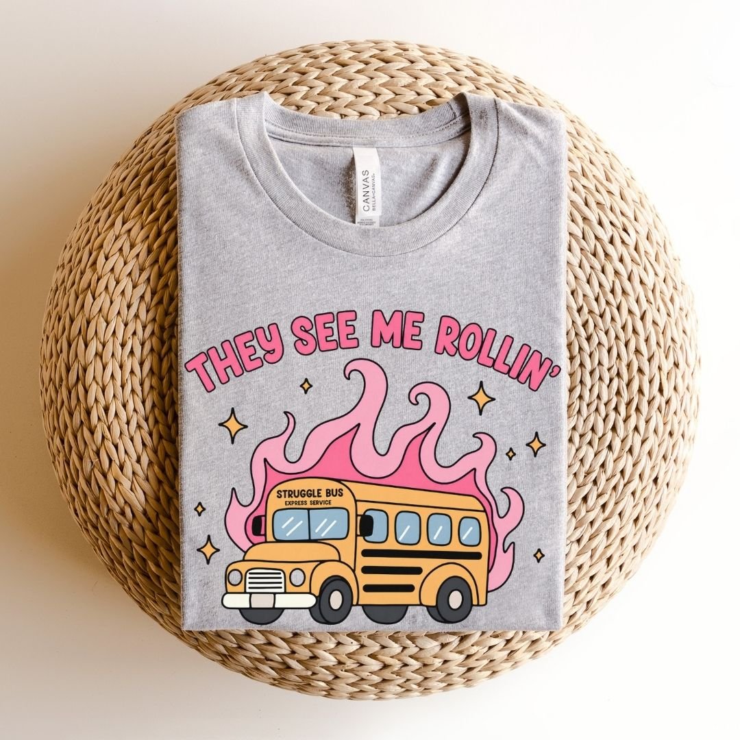 "They See Me Rollin'" Struggle Bus Teacher T-shirt - Teacher Care Crate-T-Shirt