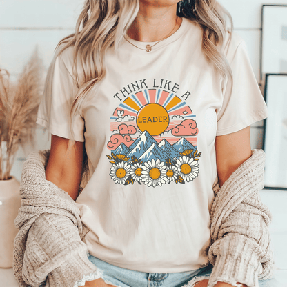 "Think Like A Leader" Teacher T-shirt - Teacher Care Crate - T-Shirt