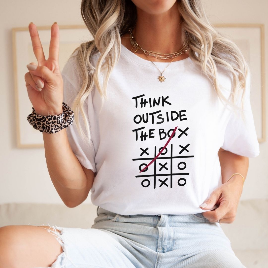 "Think Outside The Box" Teacher T-shirt - Teacher Care Crate-T-Shirt