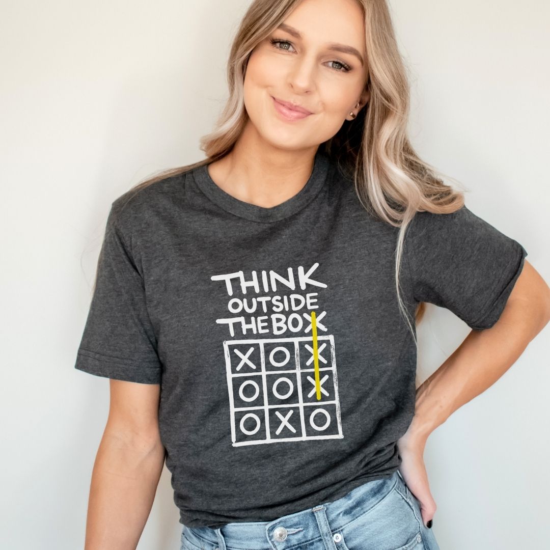 "Think Outside The Box" Teacher T-shirt - Teacher Care Crate-T-Shirt