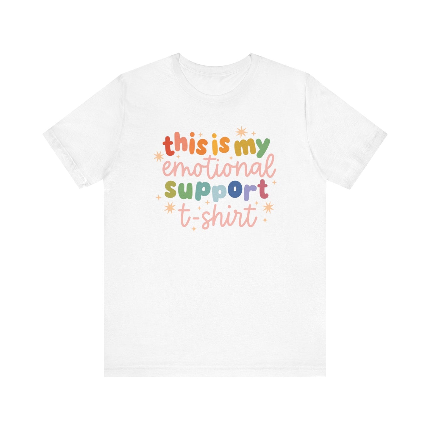 "This Is My Emotional Support T-Shirt" Teacher T-shirt - Teacher Care Crate-T-Shirt