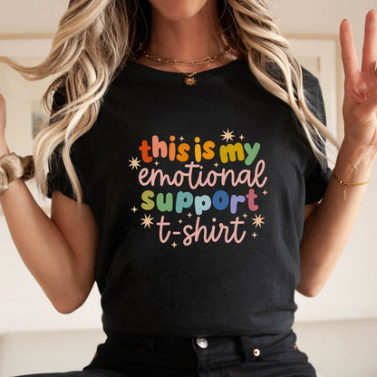 "This Is My Emotional Support T-Shirt" Teacher T-shirt - Teacher Care Crate-T-Shirt