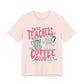 "Tired Teachers Coffee Club" Distressed Teacher T-shirt - Teacher Care Crate - T-Shirt