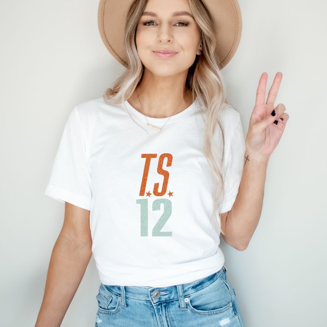 "T.S. 12" Swiftie Teacher T-shirt - Teacher Care Crate - T-Shirt