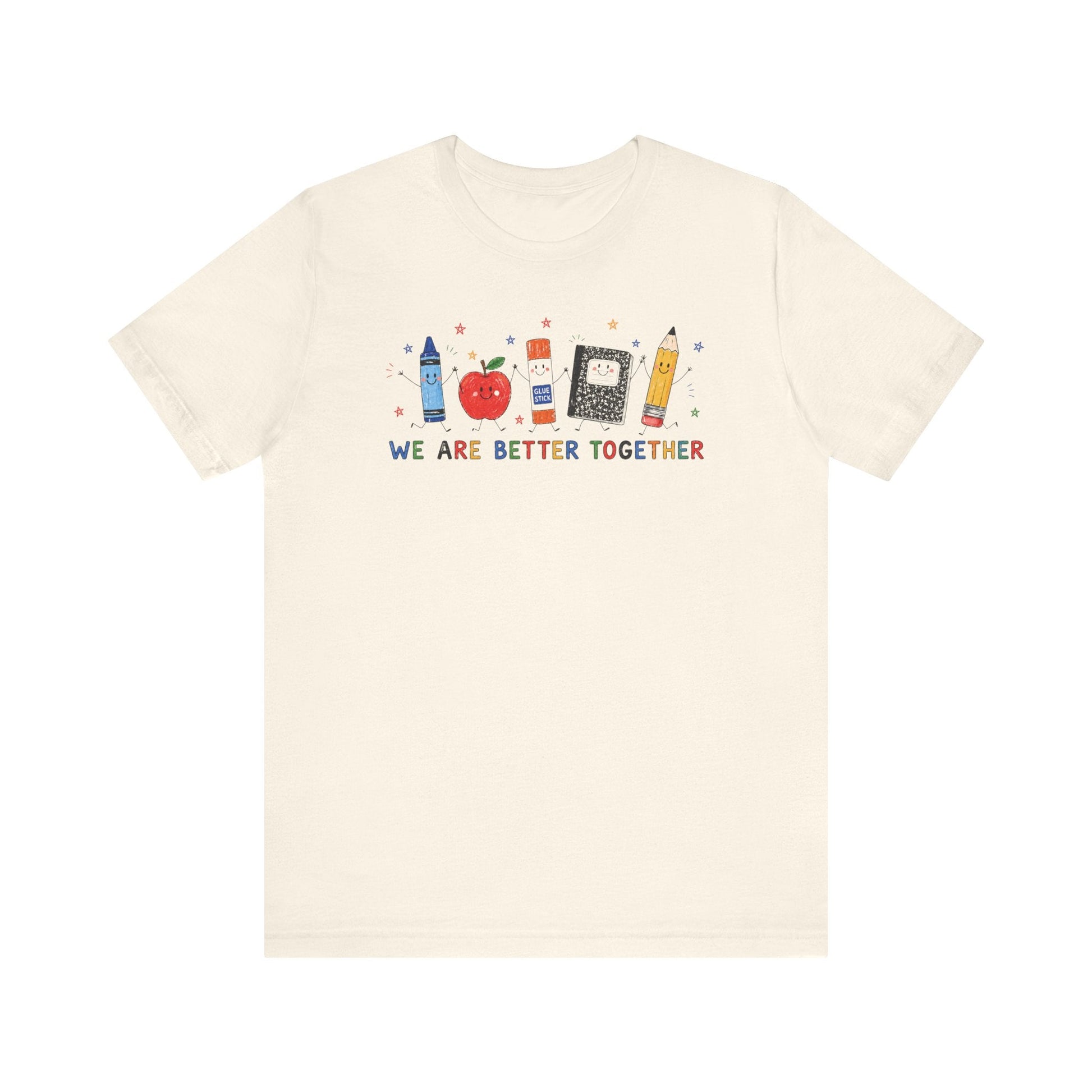 "We Are Better Together" Cute Doodles Teacher T-shirt - Teacher Care Crate-T-Shirt