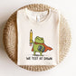 "We Test At Dawn" Cute Frog Teacher T-shirt - Teacher Care Crate-T-Shirt