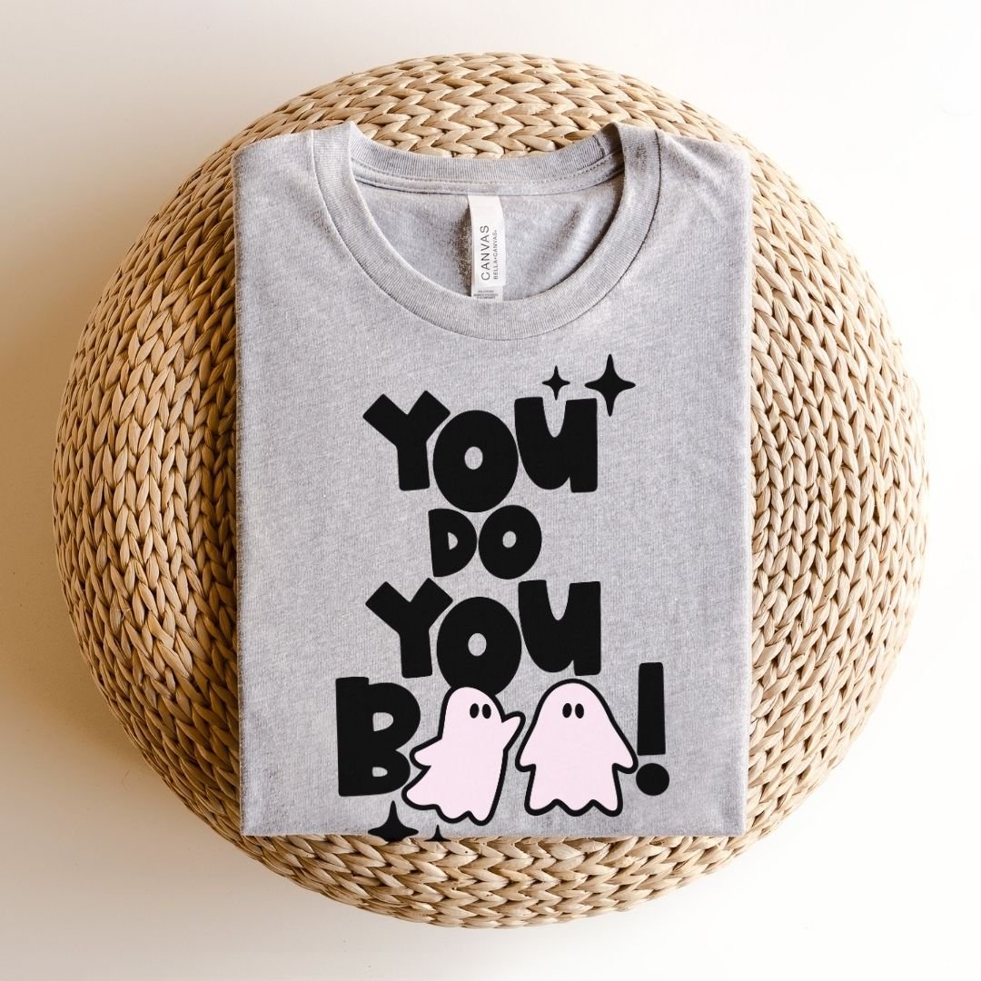 "You Do You Boo" Block Letter Halloween Teacher T-shirt - Teacher Care Crate - T-Shirt