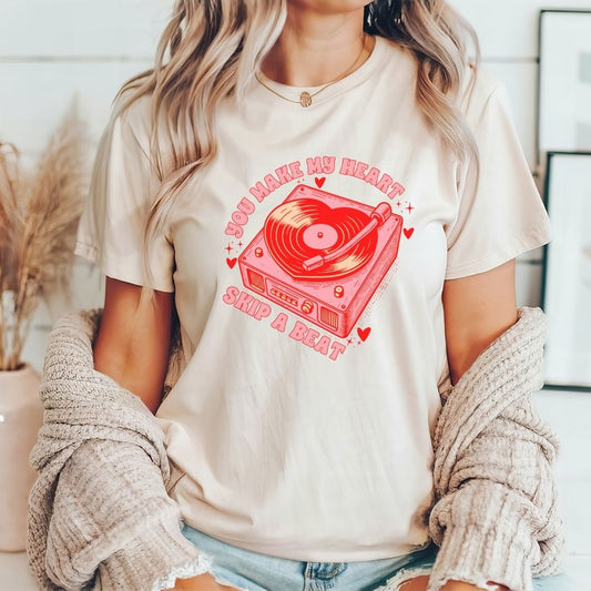 "You Make My Heart Skip a Beat" Teacher T-shirt - Teacher Care Crate - T-Shirt