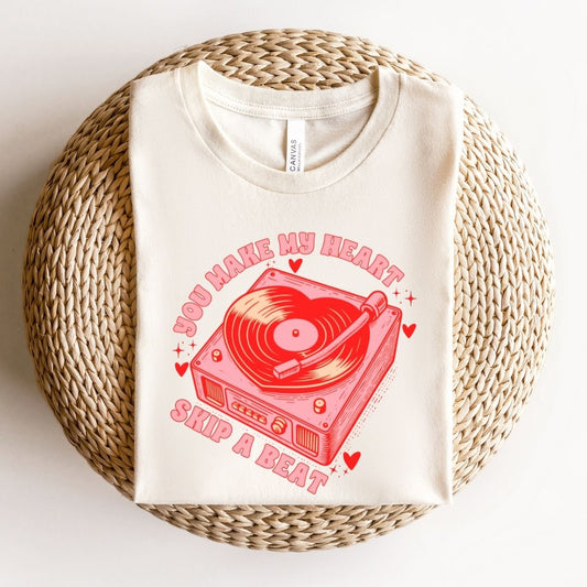 "You Make My Heart Skip a Beat" Teacher T-shirt - Teacher Care Crate - T-Shirt