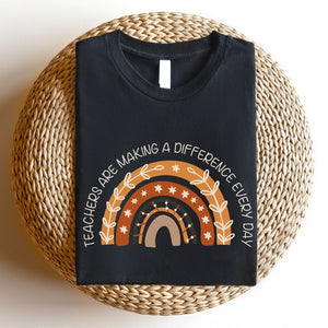 'You are Making a Difference' Rainbow Teacher T-shirt