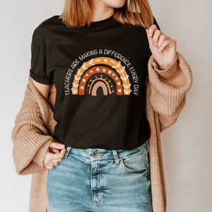 'You are Making a Difference' Rainbow Teacher T-shirt