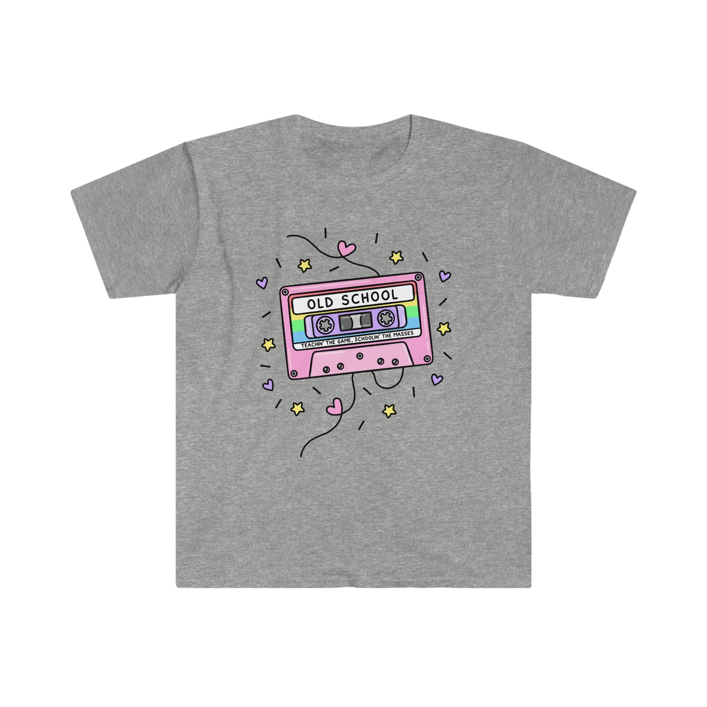 "Old School" 90's Cassette Tape Retro Teacher Shirt