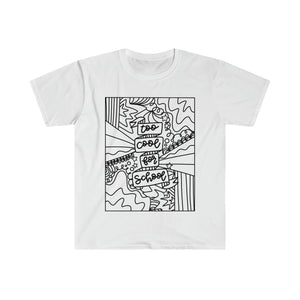 "Too Cool for School" Black & White Teacher T-shirt