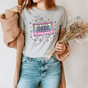 'Old School' 90's Cassette Tape Retro Teacher Shirt