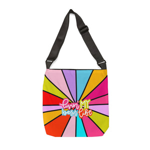 "Livin' My Best Life" Adjustable Tote Bag